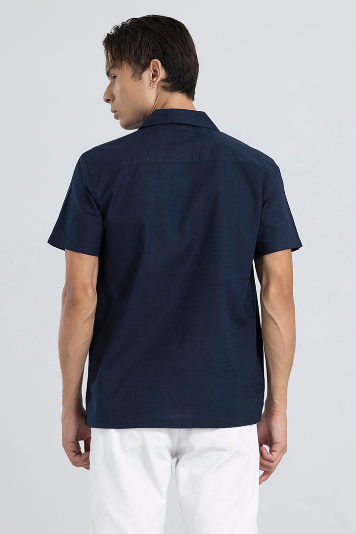 Cambric Linen Navy Shirt