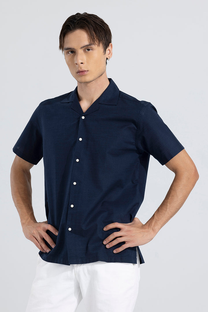 Cambric Linen Navy Shirt