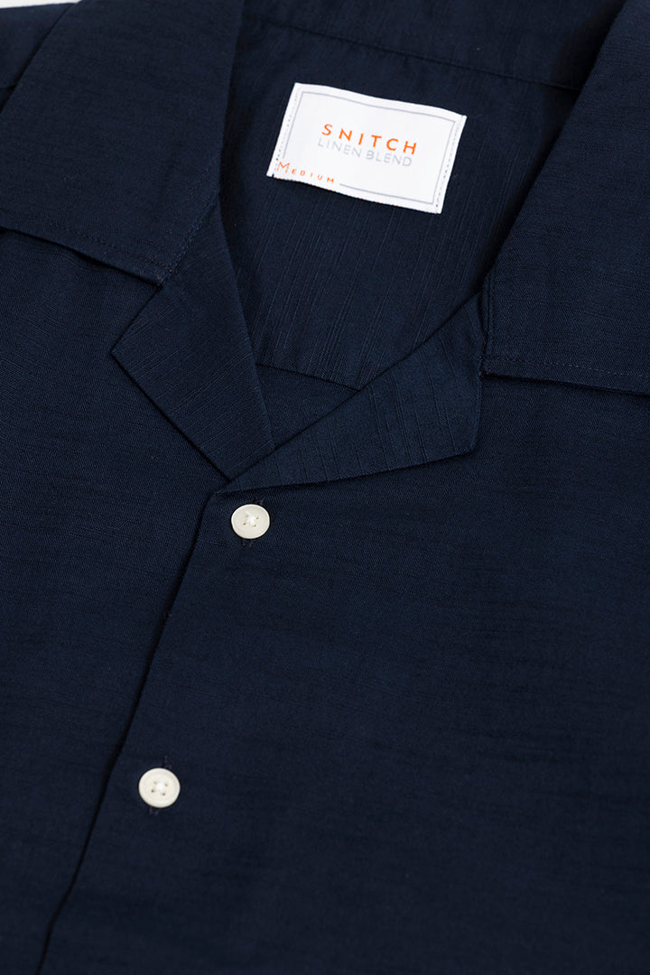 Cambric Linen Navy Shirt