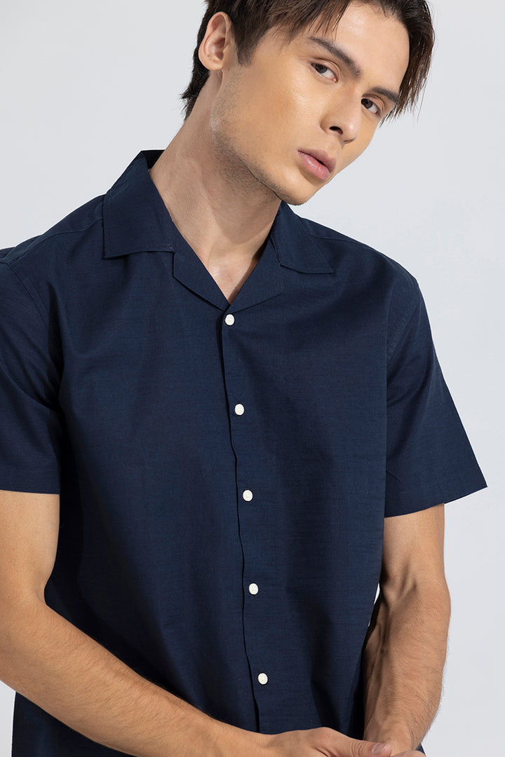 Cambric Linen Navy Shirt