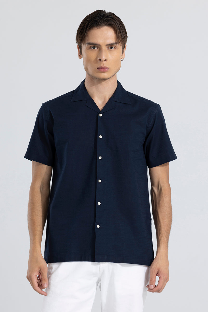 Cambric Linen Navy Shirt