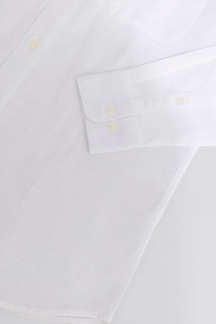 Linen Blend White Shirt