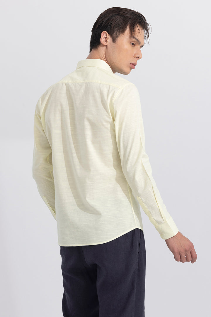 Linen Blend Yellow Shirt