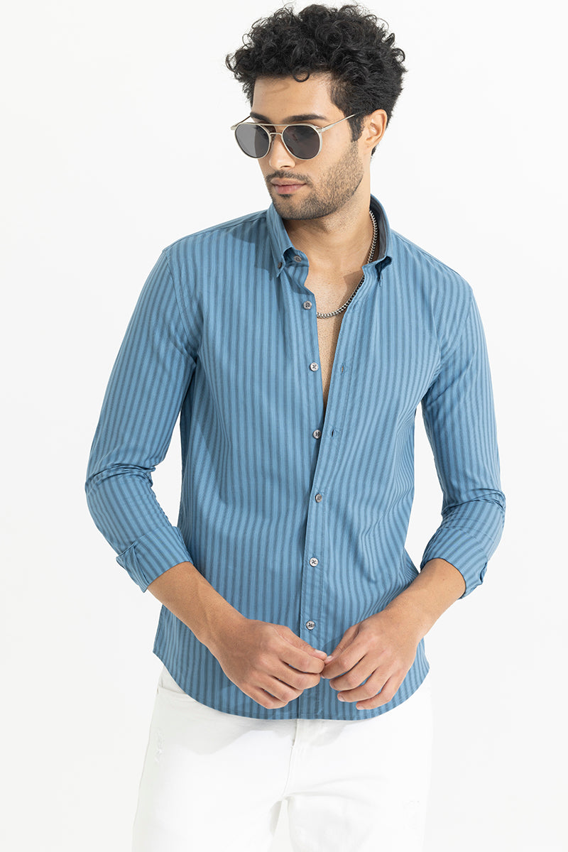 Cabana Stripes Blue Shirt