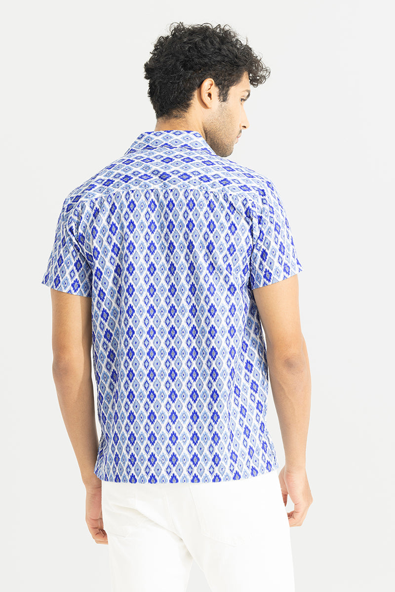 Windsor Blue Embroidery Shirt