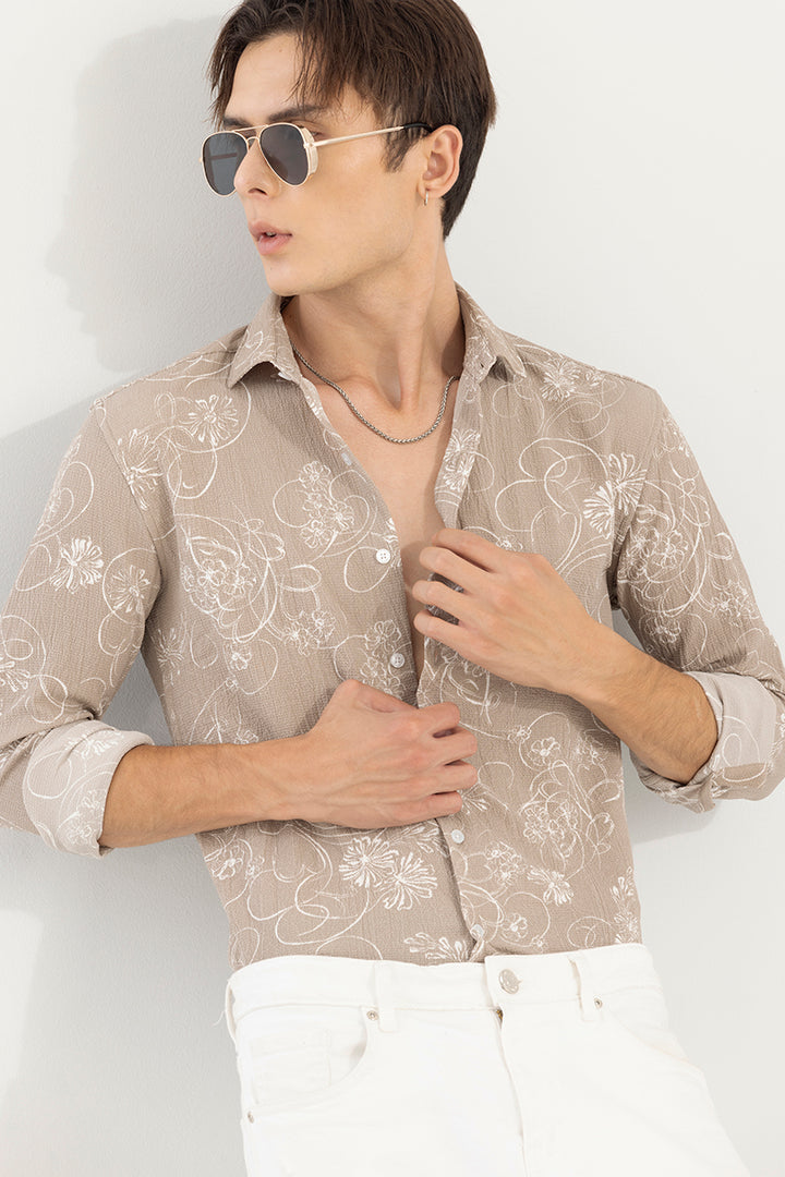 Callic Flower Grey Shirt