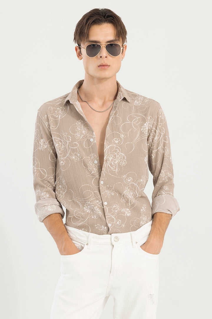 Callic Flower Grey Shirt