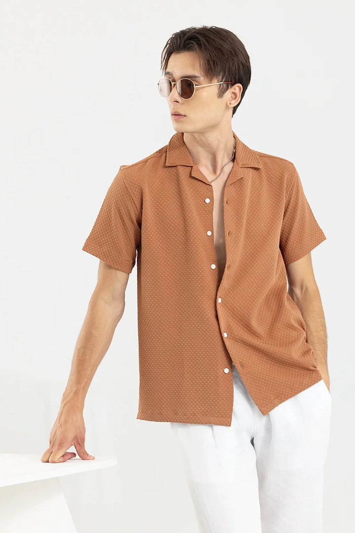 Breezy Bluffs Sand Brown Shirt