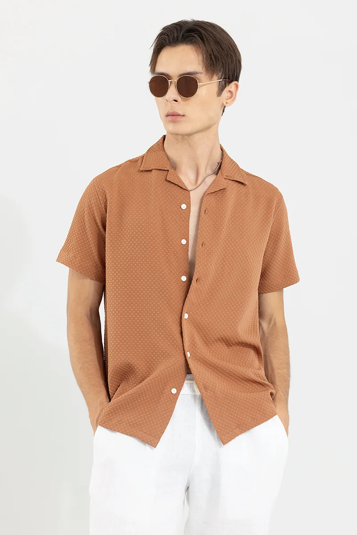 Breezy Bluffs Sand Brown Shirt