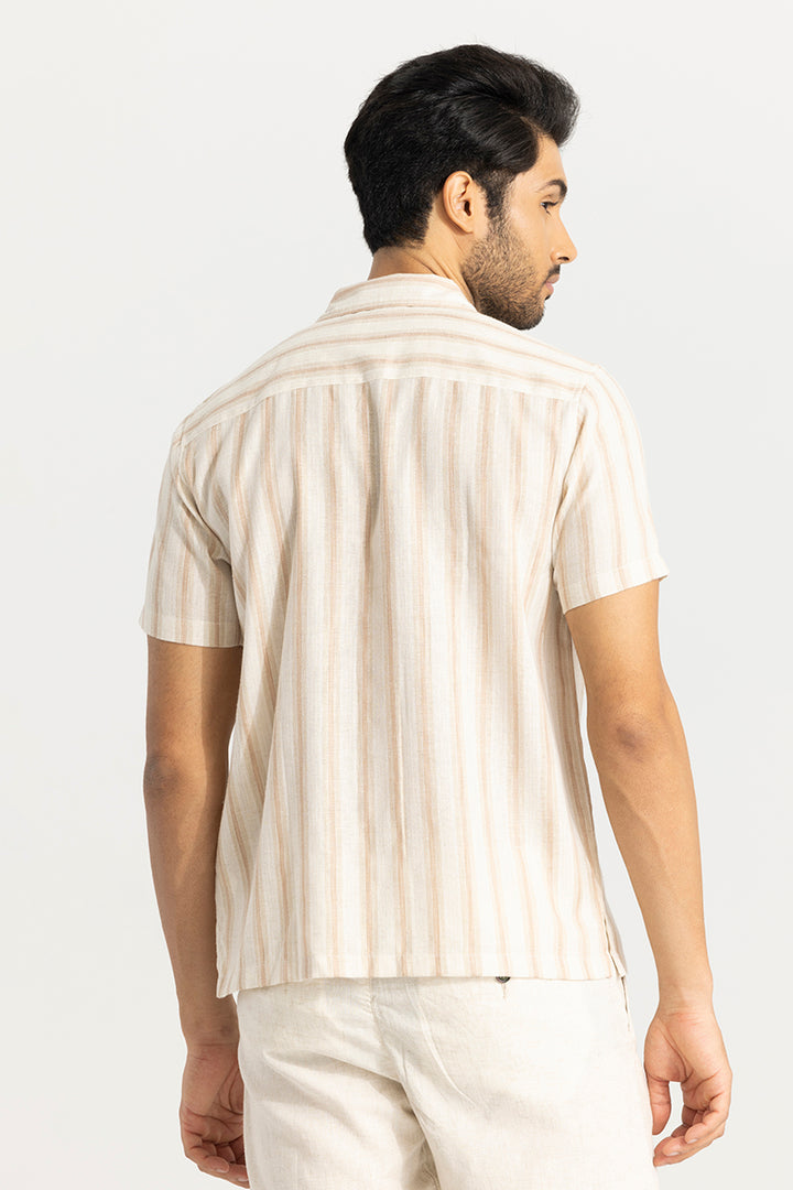 Ionic Stripe Cream Shirt