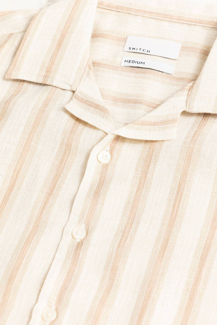 Ionic Stripe Cream Shirt