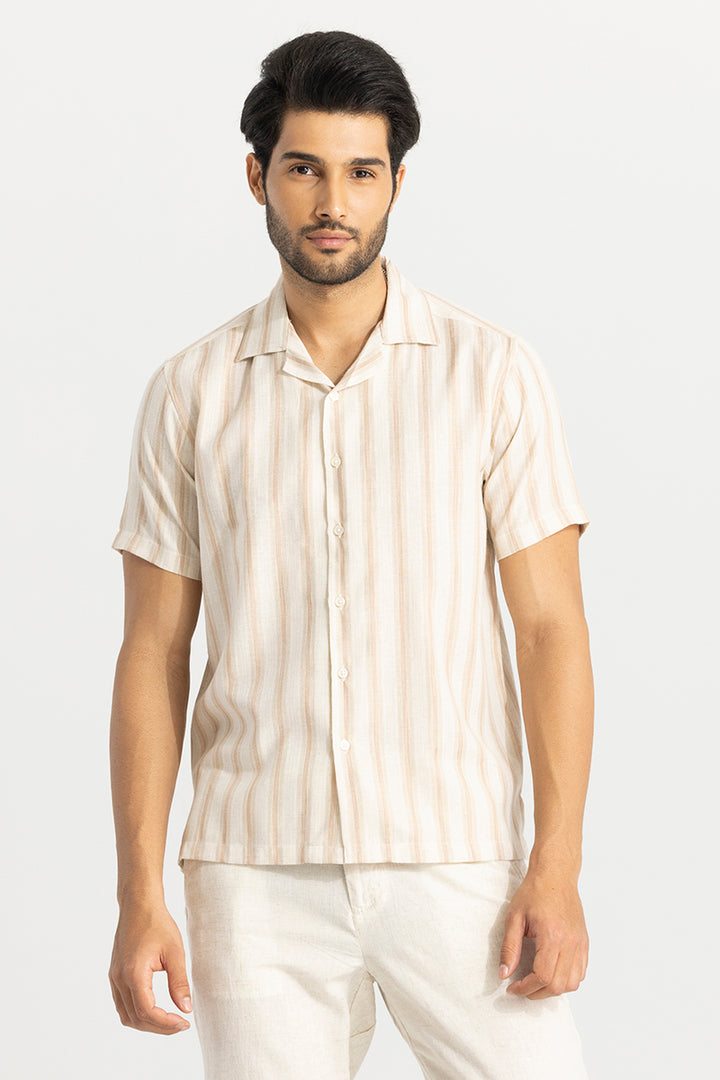 Ionic Stripe Cream Shirt