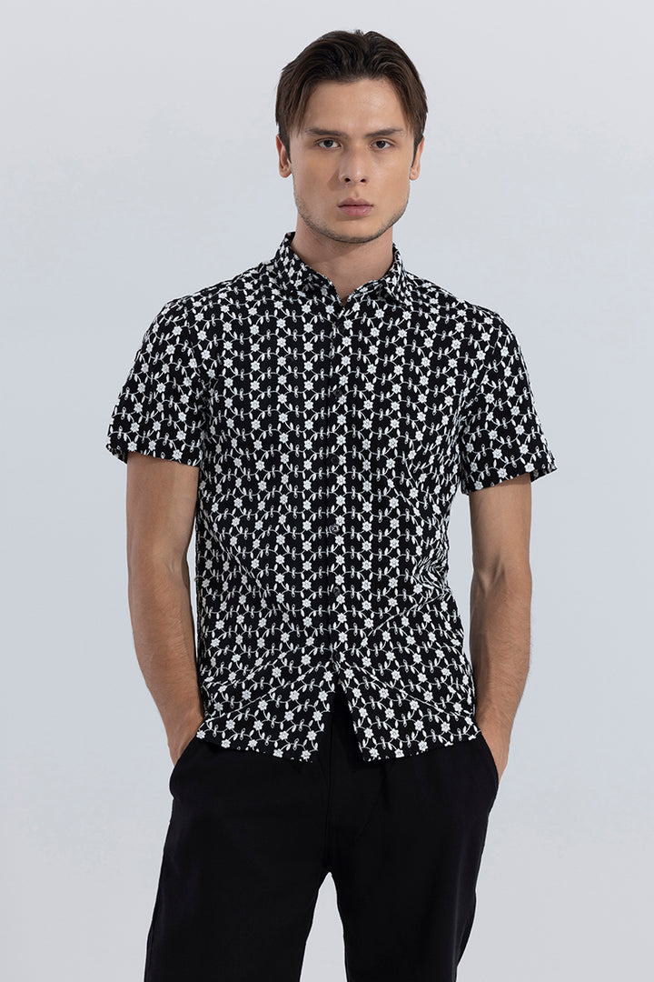 Rhino Black Embroidery Shirt