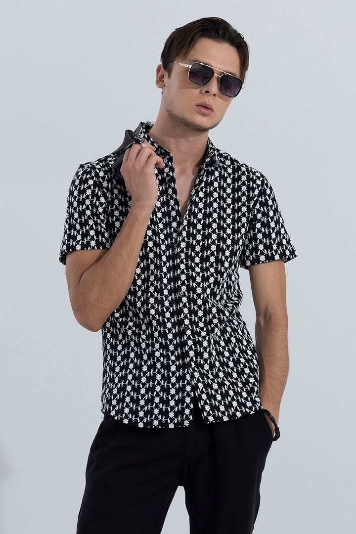 Rhino Black Embroidery Shirt