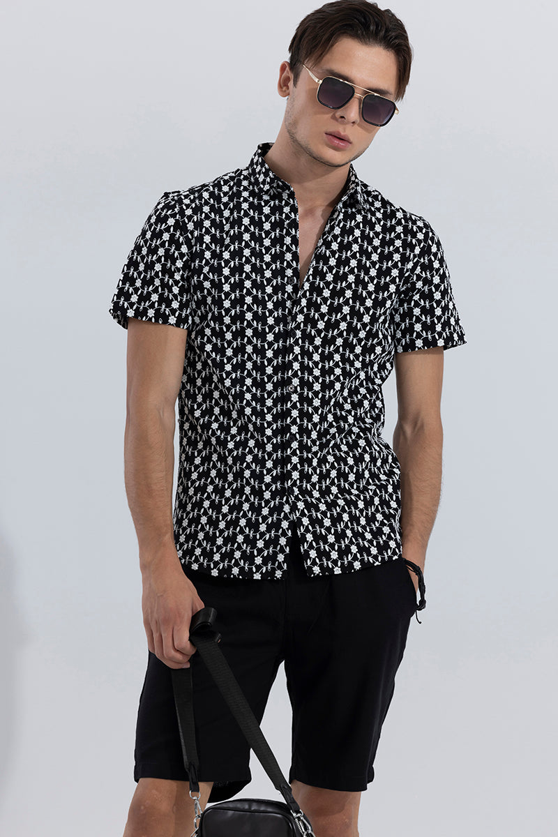 Rhino Black Embroidery Shirt