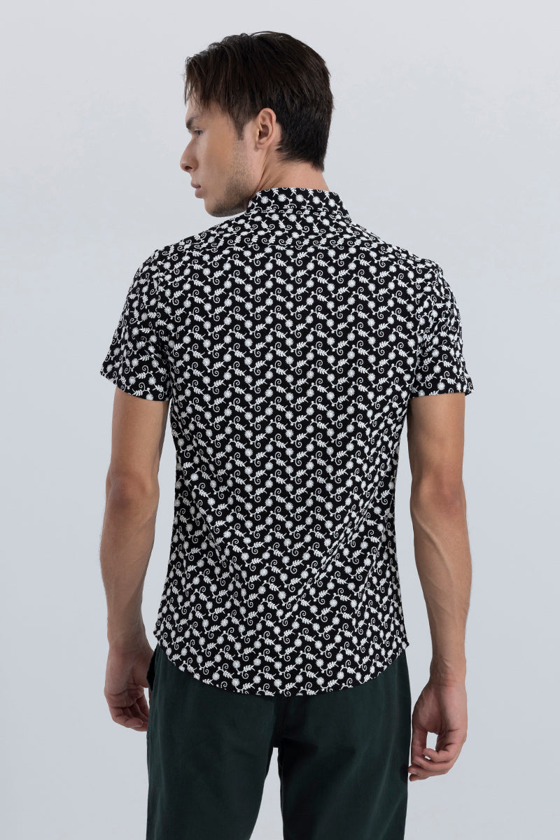 Kukka Black Embroidery Shirt