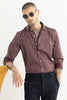 Dual Line Stripe Maroon Shirt