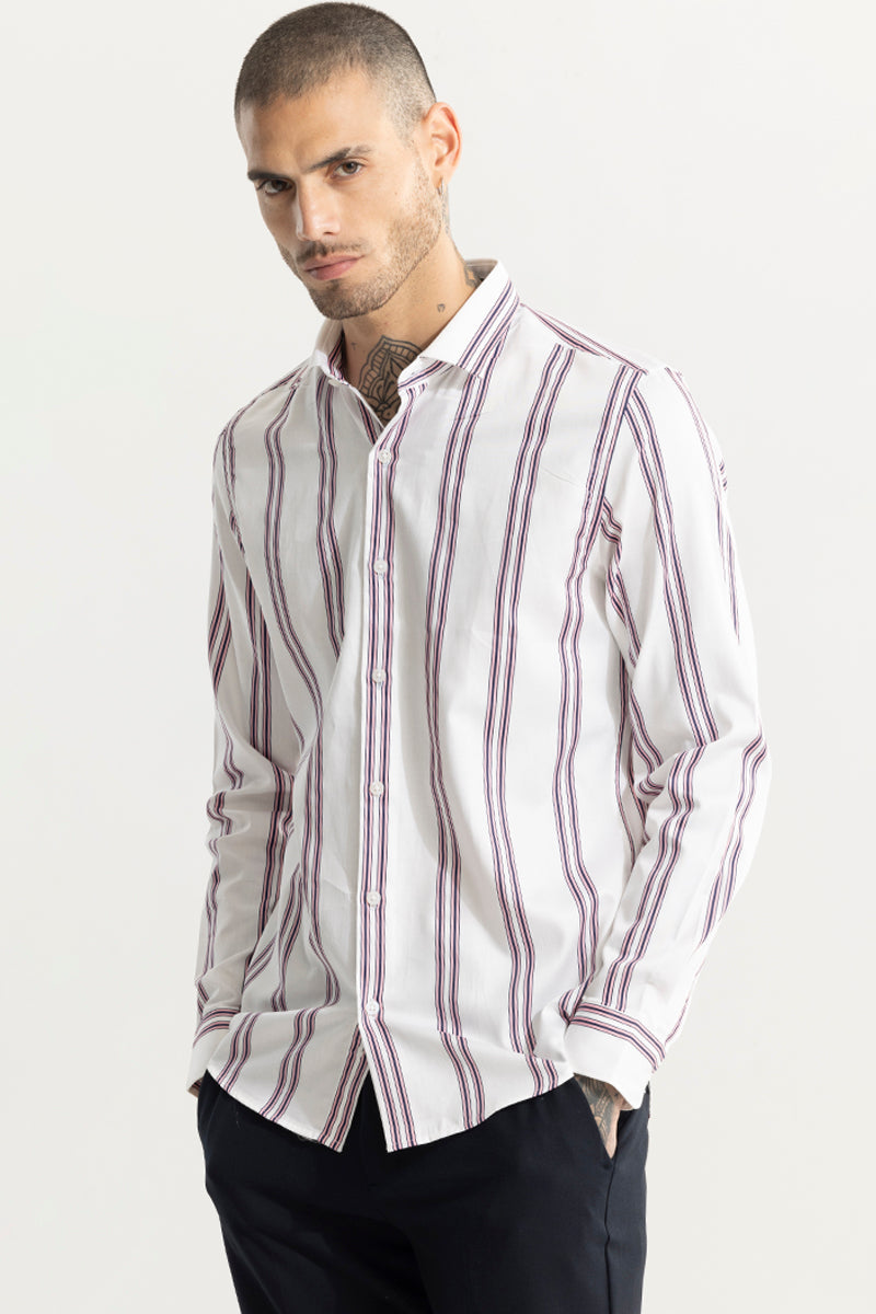 Quadruple white Stripe Shirt