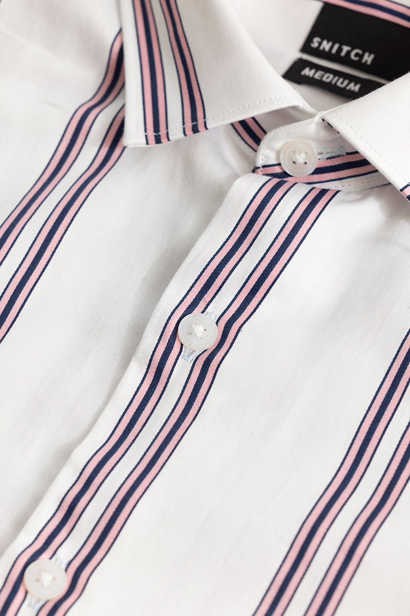 Quadruple white Stripe Shirt