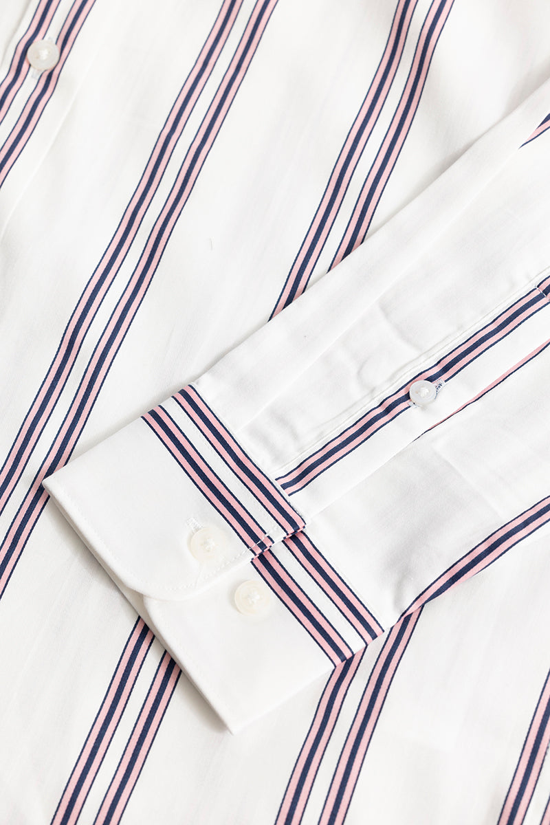 Quadruple white Stripe Shirt