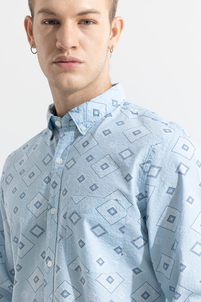 Cloister Blue Seersucker Shirt