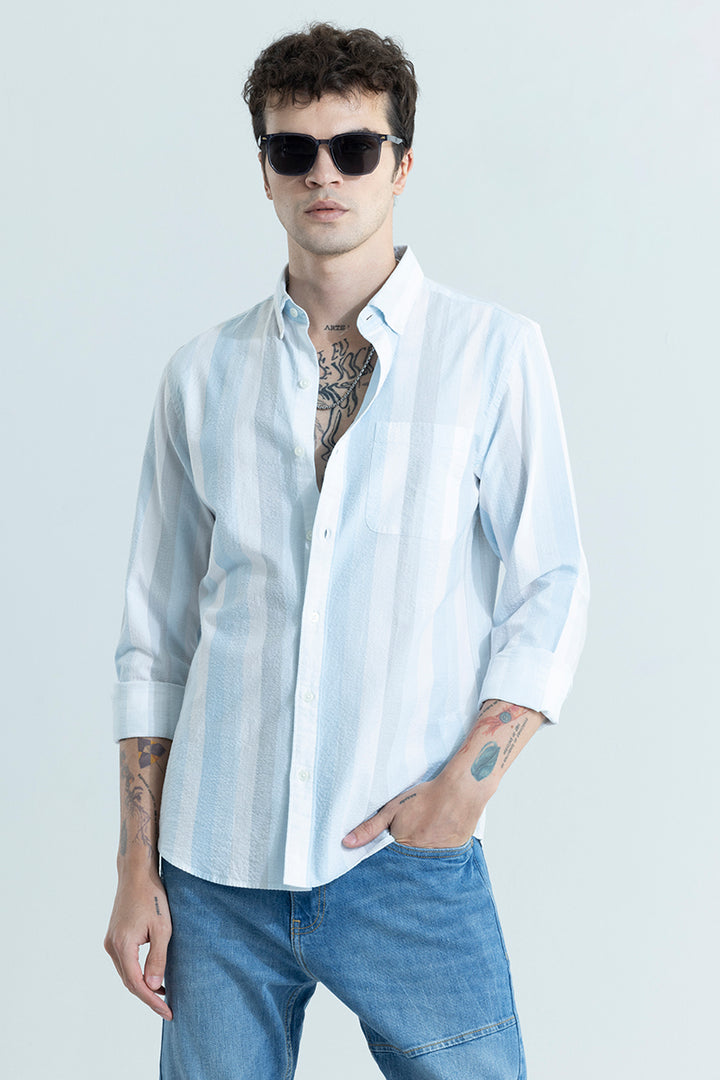 Dapper Stripe Sky Blue Shirt