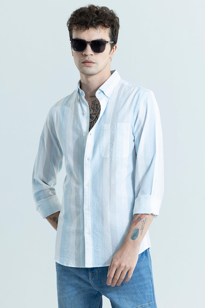 Dapper Stripe Sky Blue Shirt