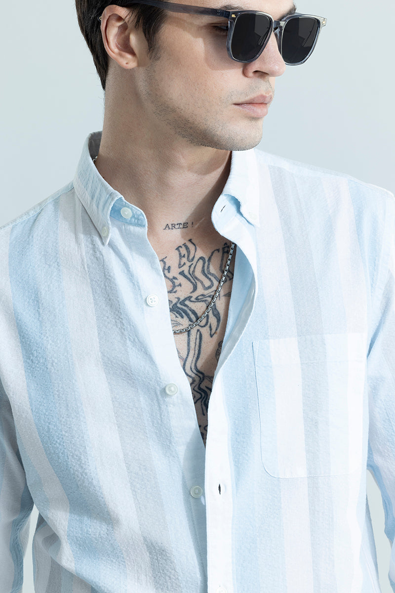 Dapper Stripe Sky Blue Shirt