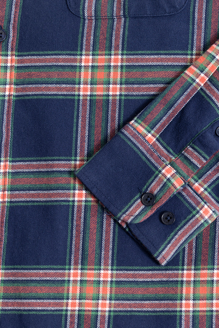 Fogey Dark Blue Checks Shirt