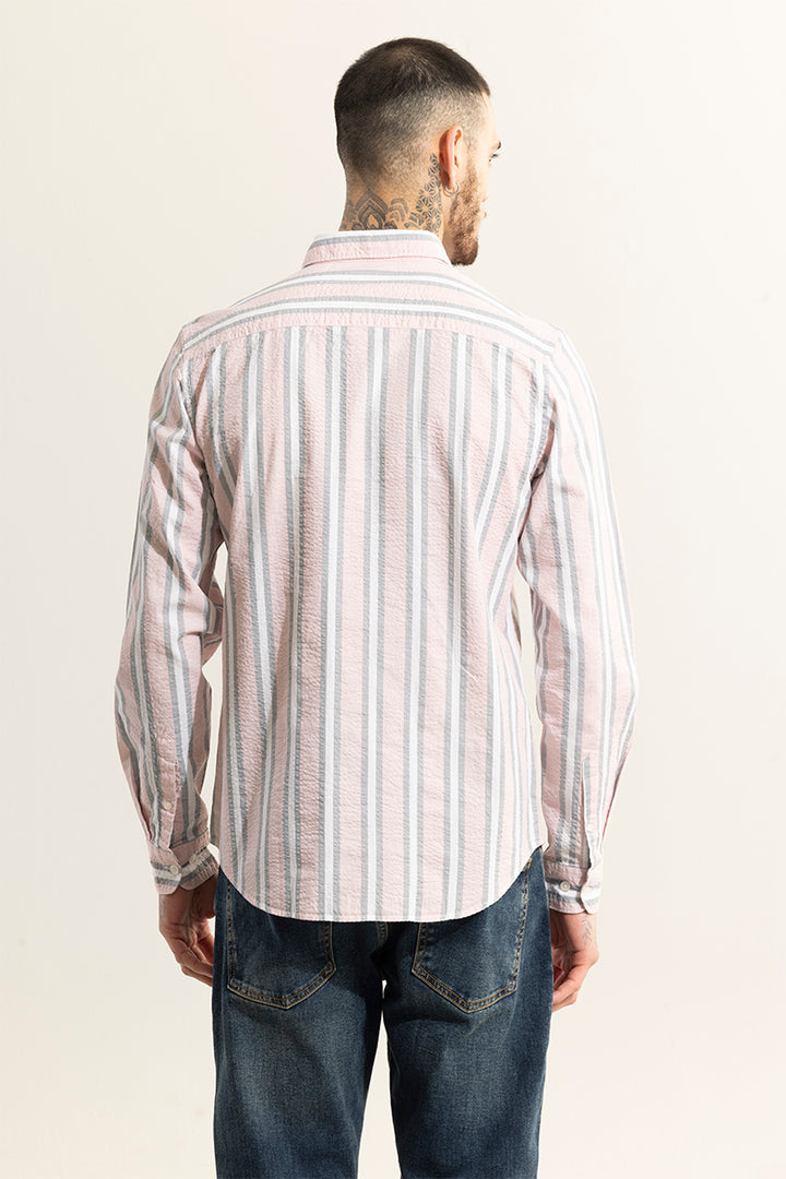 Metro Stripe Pink Seersucker Shirt