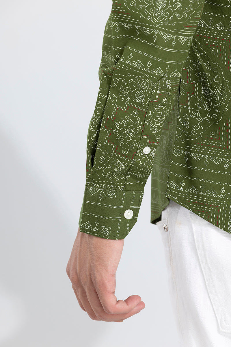 Poetry Paisley Green Shirt