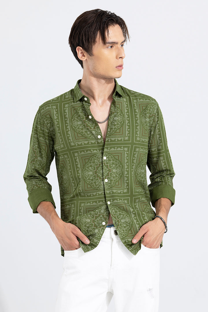 Poetry Paisley Green Shirt