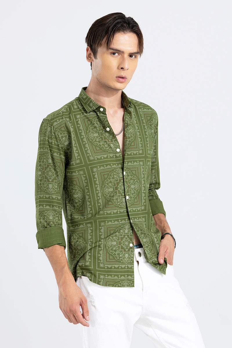 Poetry Paisley Green Shirt