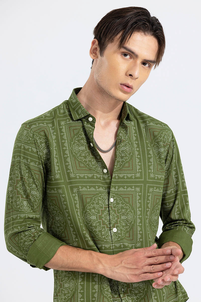 Poetry Paisley Green Shirt