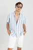 Cottage Core Stripe Blue Shirt