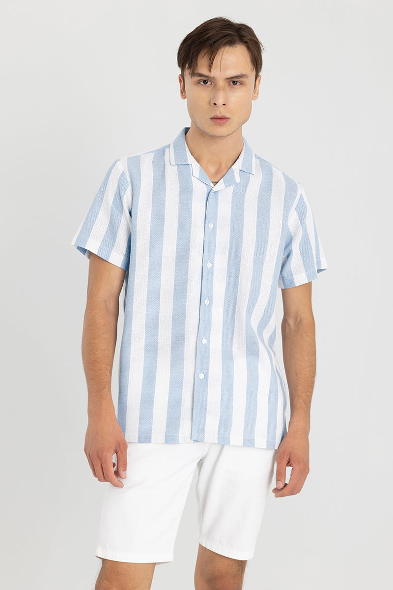 Cottage Core Stripe Blue Shirt