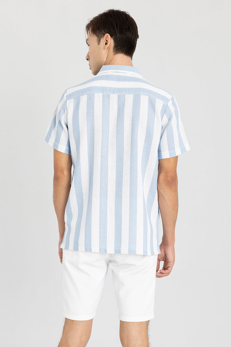 Cottage Core Stripe Blue Shirt