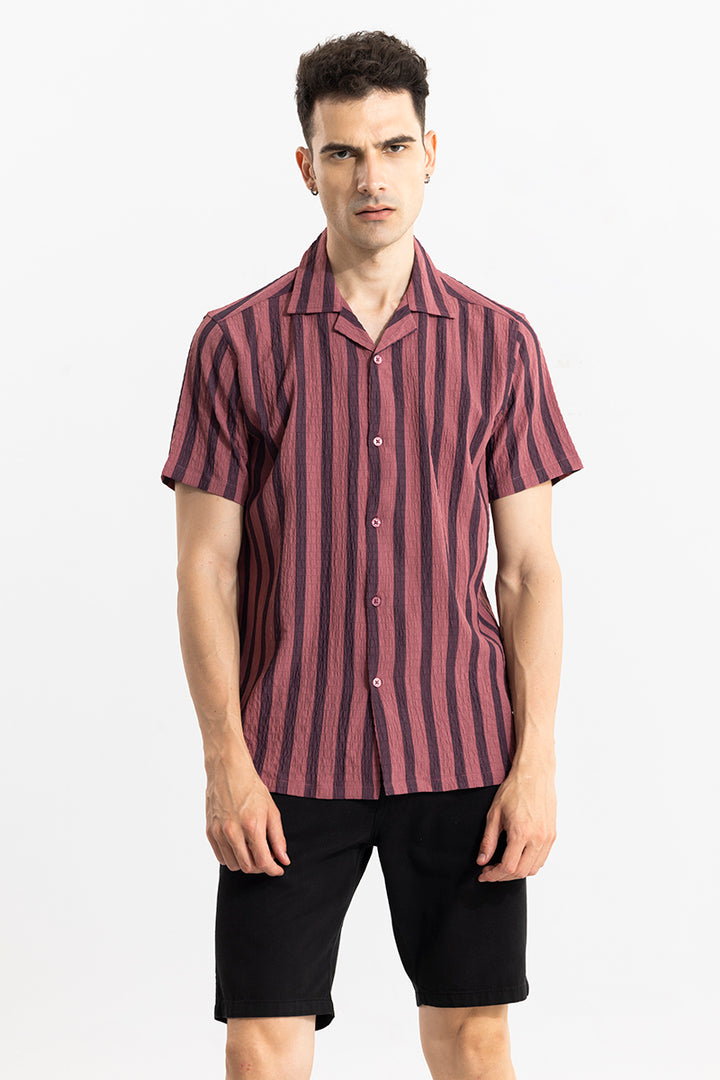 Divine Stripe Purple Seer Sucker Shirt