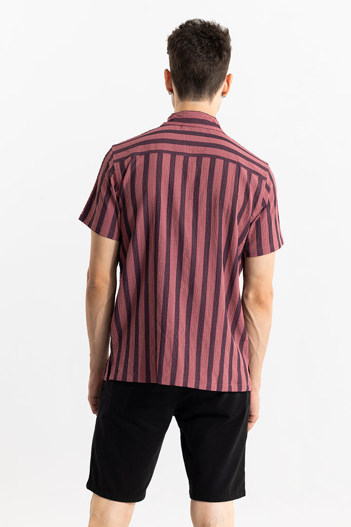 Divine Stripe Purple Seer Sucker Shirt