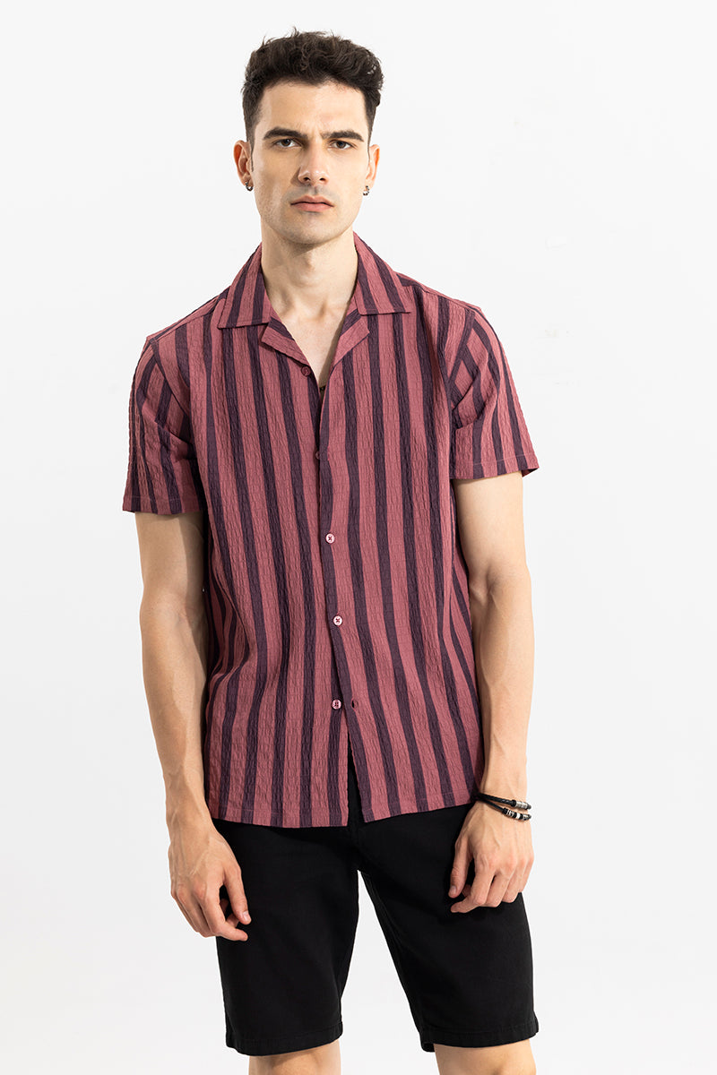 Divine Stripe Purple Seer Sucker Shirt