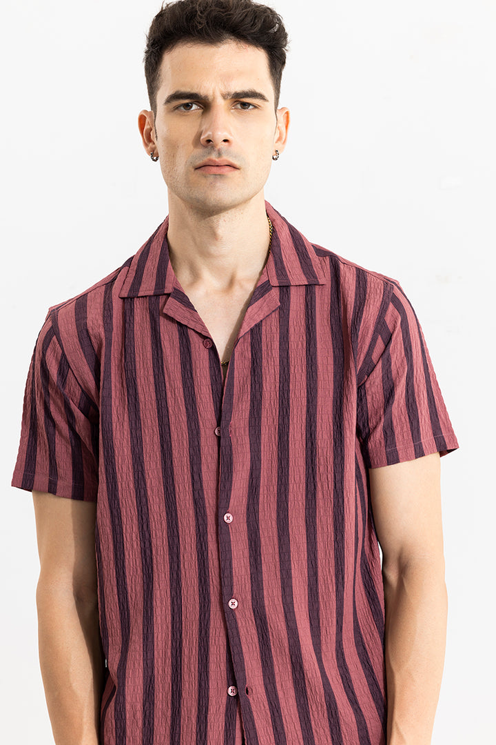 Divine Stripe Purple Seer Sucker Shirt