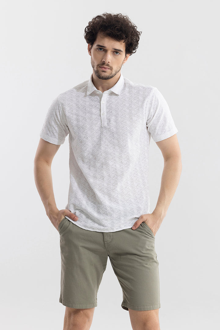 Sphere White Polo T-Shirt