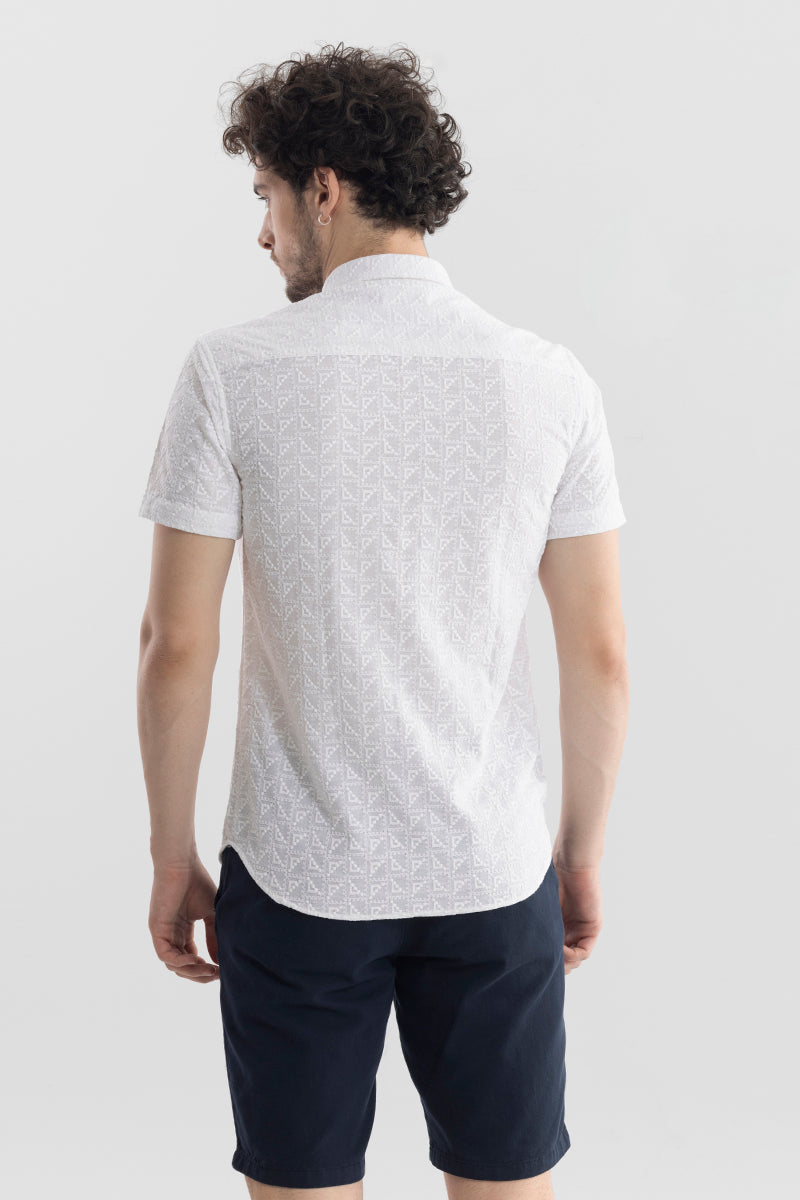 Trigon White Polo T-Shirt