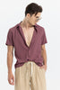 Bubble Line Mauve Seer Sucker Shirt