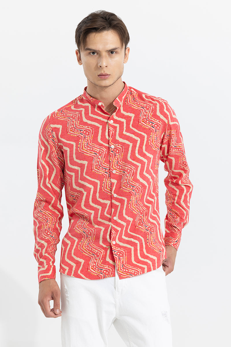 Wave Line Red Shirt