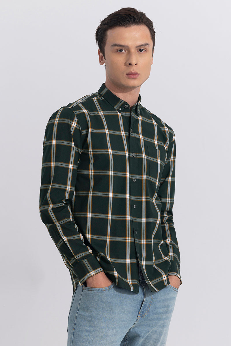 Supernova Check Olive Shirt