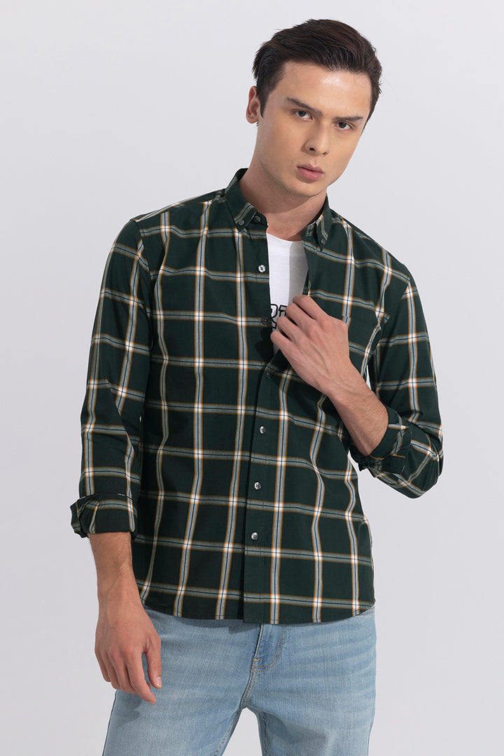 Supernova Check Olive Shirt