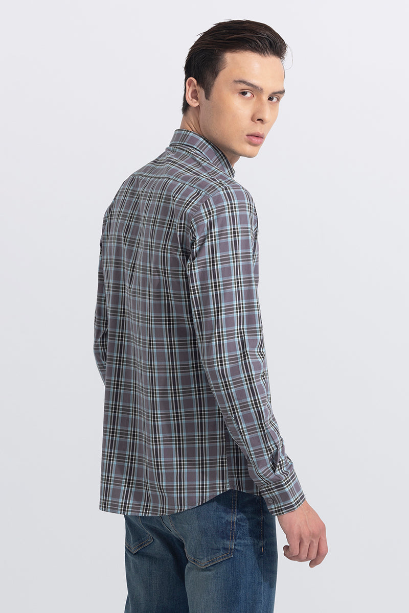 Cosmic Check Grey Shirt