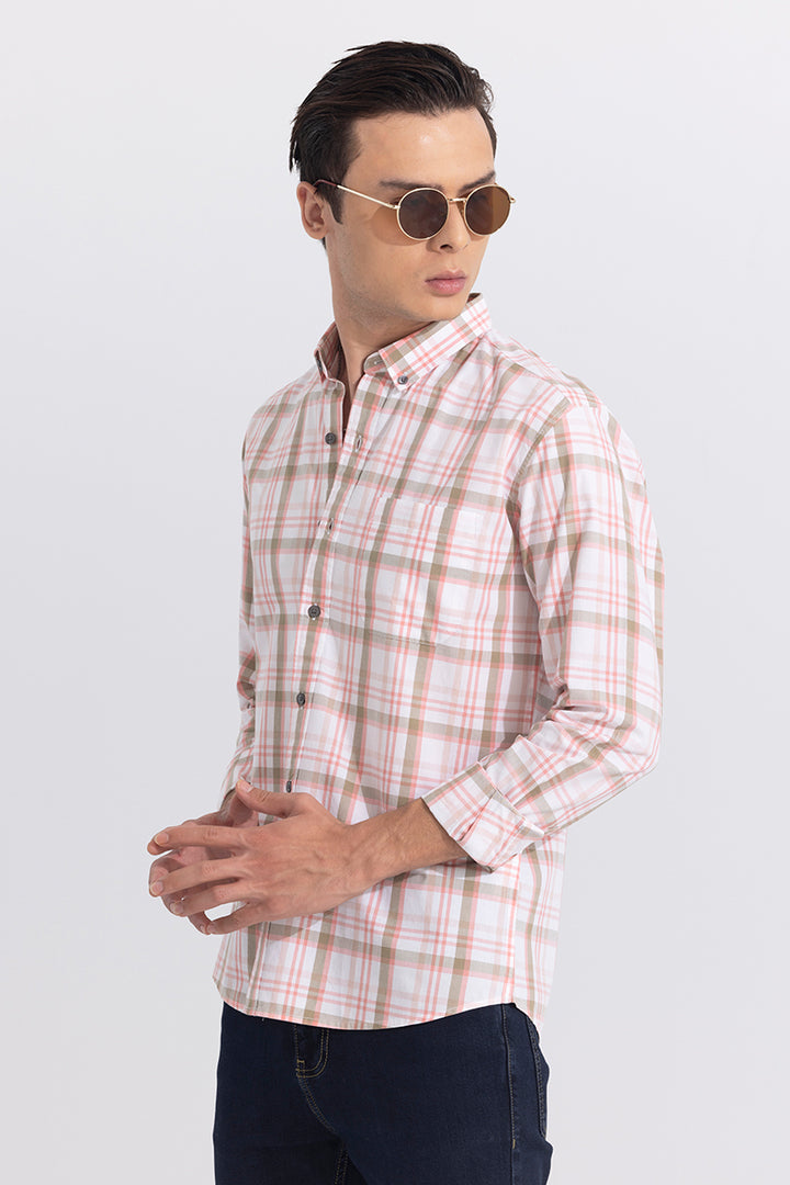 Harmony Check Orange Shirt