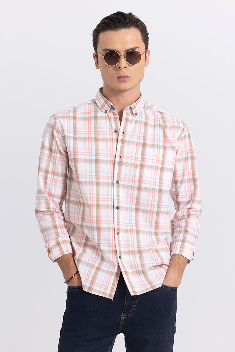 Harmony Check Orange Shirt